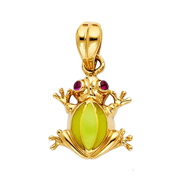 14K Yellow GoldFrog Pendant